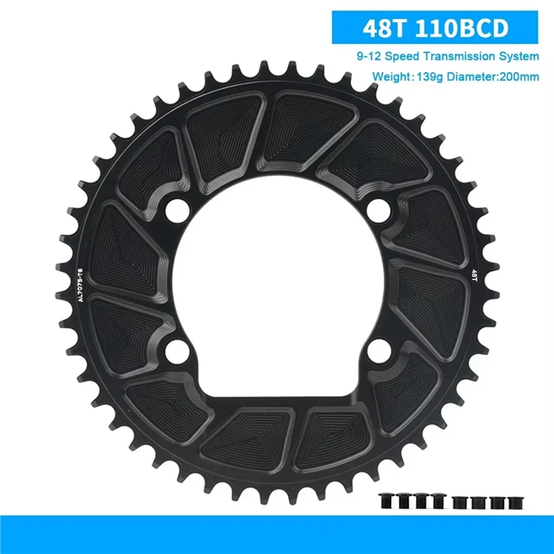 TURE Road Bike Chainring 110 BCD Solid Bicycle Chainwheel Compatible With 9S 10S 11S 12S