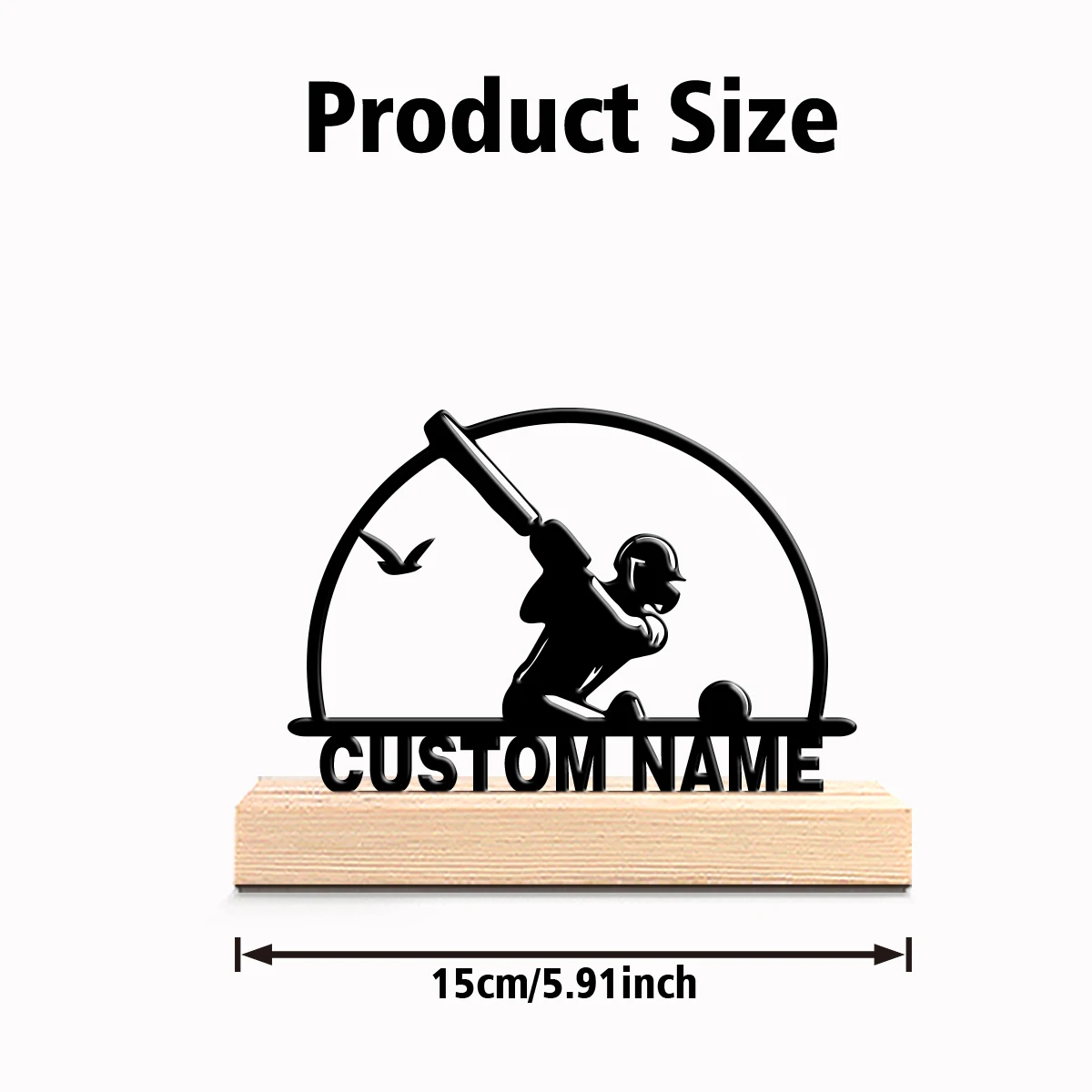 1pc Simple Telescope Custom Text Tin Statue Iron Ornament Metal Sculpture With Wood Base Art Crafts With Wood Base Bedroom Table