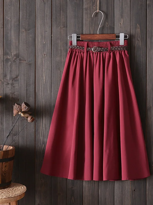 

Женская модная универсальная повседневная удобная однотонная плиссированная юбка с эластичной талией в уличном стиле