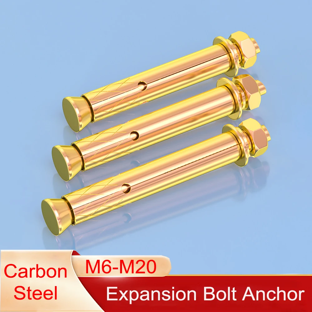 

Expansion Anchor Bolts Yellow Zinc Plated Carbon Steel Sleeve Anchor M6 M8 M10 M12 M14 M16 M20 Heavy Duty Fix Bolts for Concrete