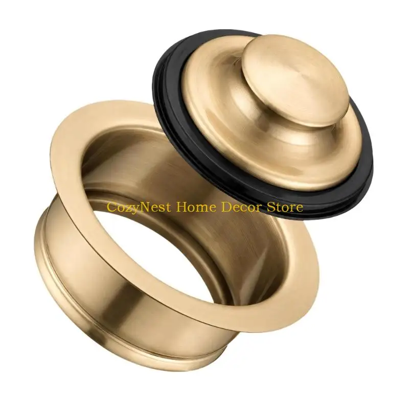 92MF Kitchen Sink Drain Fitting and Removable Cap Type 304 Steel Hardware with a Matching Warm Bronze Finish for Visible