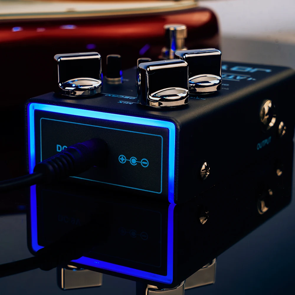 JOYO R-14 ATMOSPHERE Digital Reverb Guitar Bass Effect Pedal 9 Reverb Modes MOD Depth Control Trail Function True Bypass
