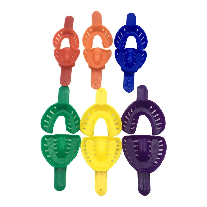 

12Pcs/Set Dental Impression Trays Plastic Tray Adult And Children Central Supply Materials Teeth Holder