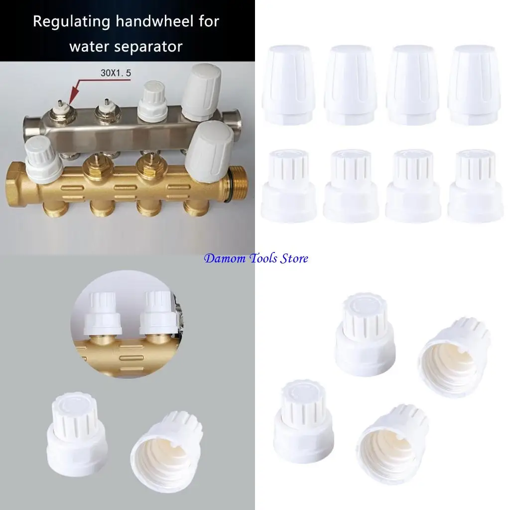57BE 4Pcs Floor Heating Radiator Control Switches Replacement Valves Cover Enduring