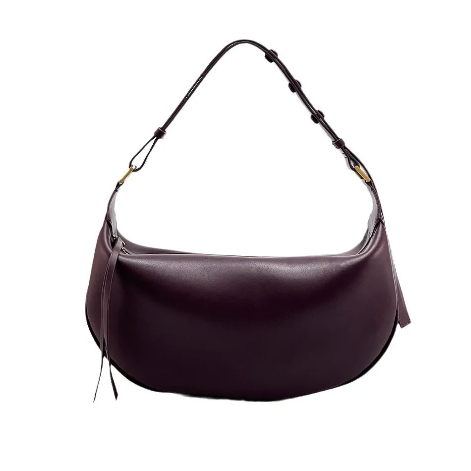 Dumpling Crescent Armpit Bag for Women Large Capacity Shoulder Bags fashionPU Leather Crossbody Bags Trendy Purs handbag image 5