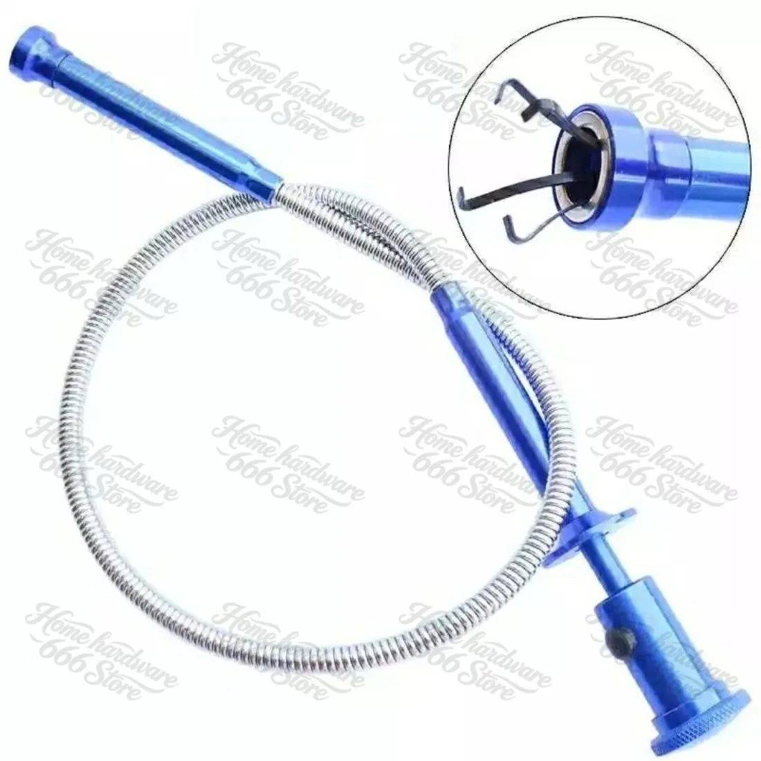 Flexible Magnet Four Catch Pickup Tool Claw with LED Light, Multi-Function, Magnetic Reach, Grab Prongs, Fetch Device, 60cm