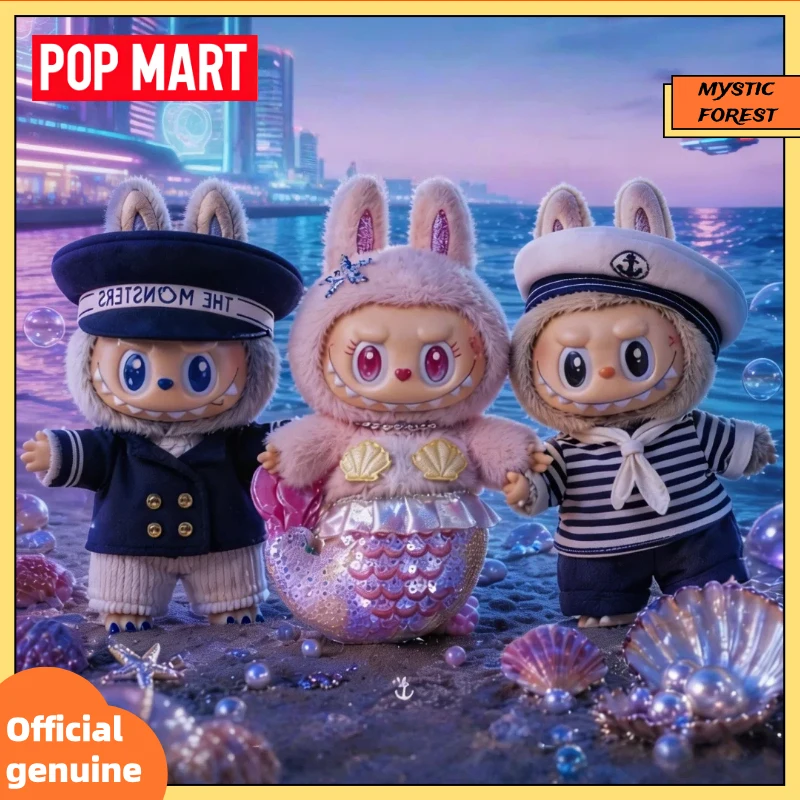 POP MART LABUBU Nuevo, Serie Flying LABUBU, Peluche de Vinilo, Labubu Capitán Marinero Sirena, Coleccionables con Tarjeta Colgante, Regalo para Niña