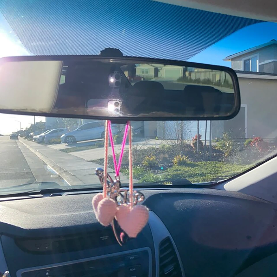Pendentif Personnalisé Photo Coeur C Pour Voiture - Ornement Rétroviseur Cadre Photo Suspendu