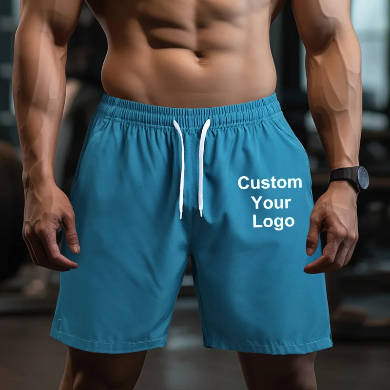 New Mens Custom Your Logo High Quality Summer Shorts Outdoor Jogging Shorts Workout Training Short Pants