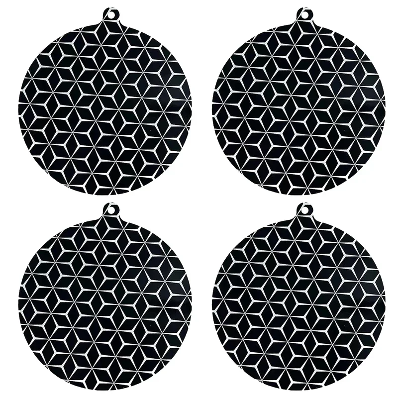 4 PCs induction hob protector mat induction cooker gasket round silicone induction hob protector mat 22cm