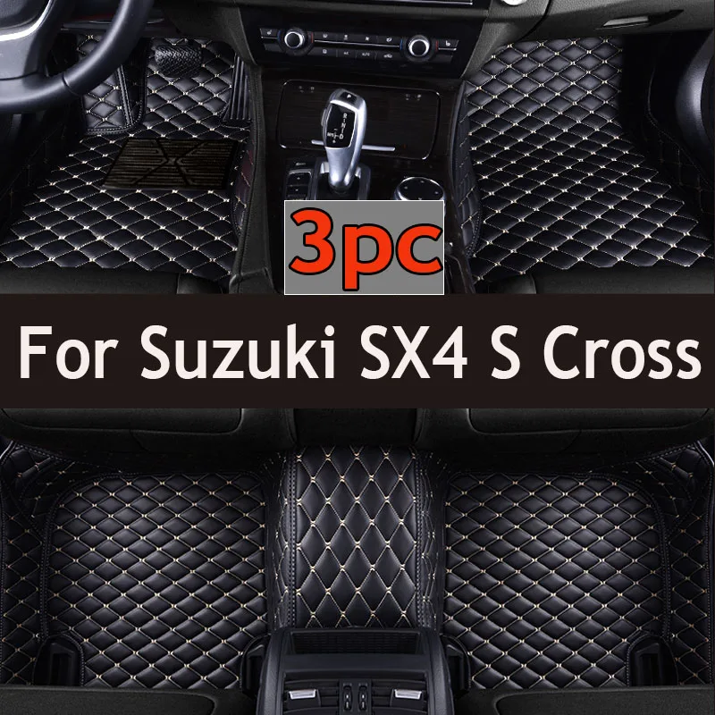 

Автомобильные коврики на заказ для Suzuki SX4 S Cross 2020 2021 2022, авто роскошные кожаные мужские и женские автомобильные коврики с полным покрытием