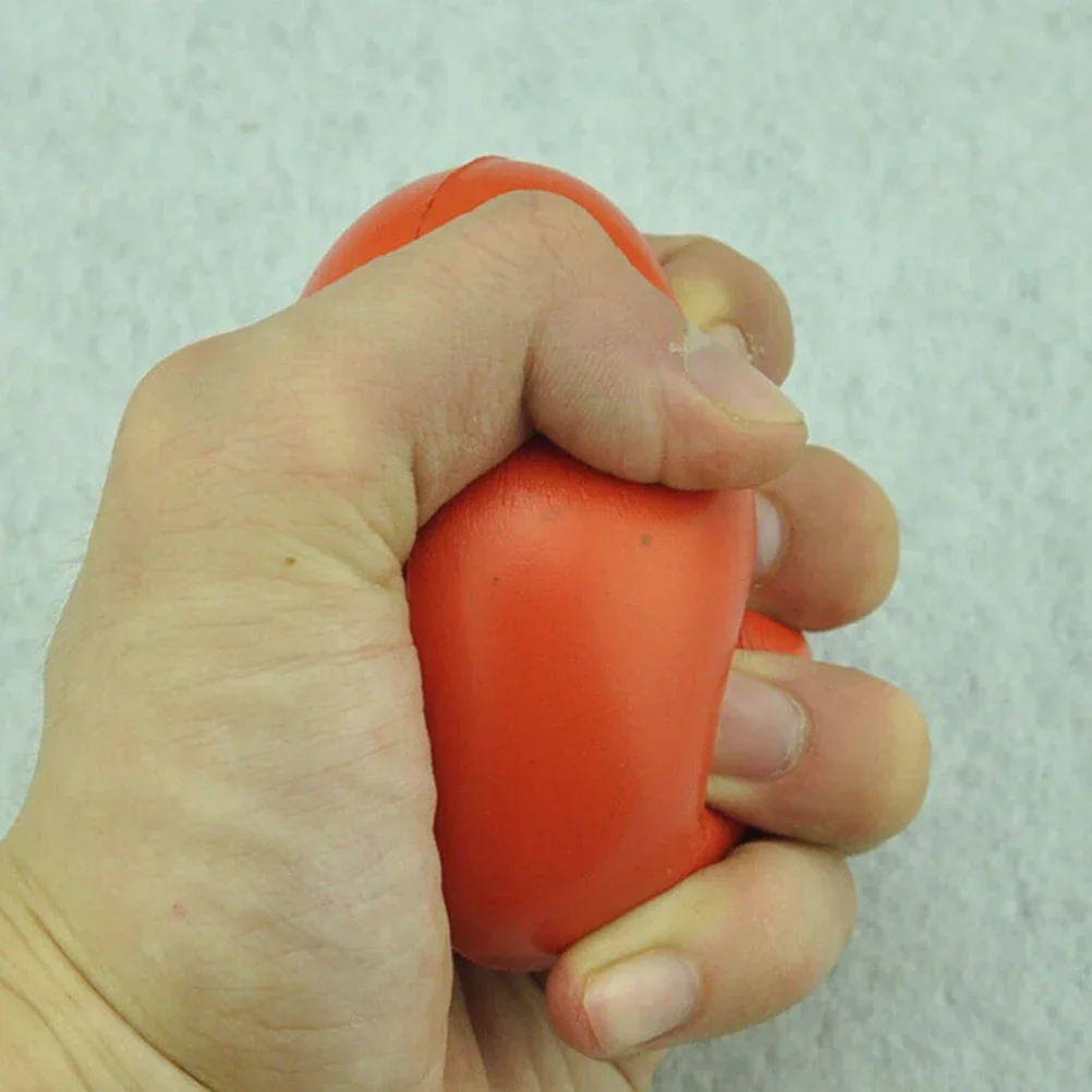 1 X Heart Shaped Exercise Stress Relief Squeeze Elastic Rubber Soft Foam Ball