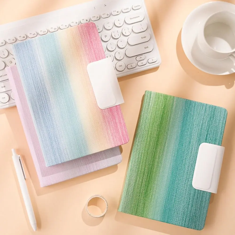 200 ページ A5 ノートブック PU レザーカバー磁気バックル付きビジネスオフィスメモ帳厚紙耐摩耗性日記