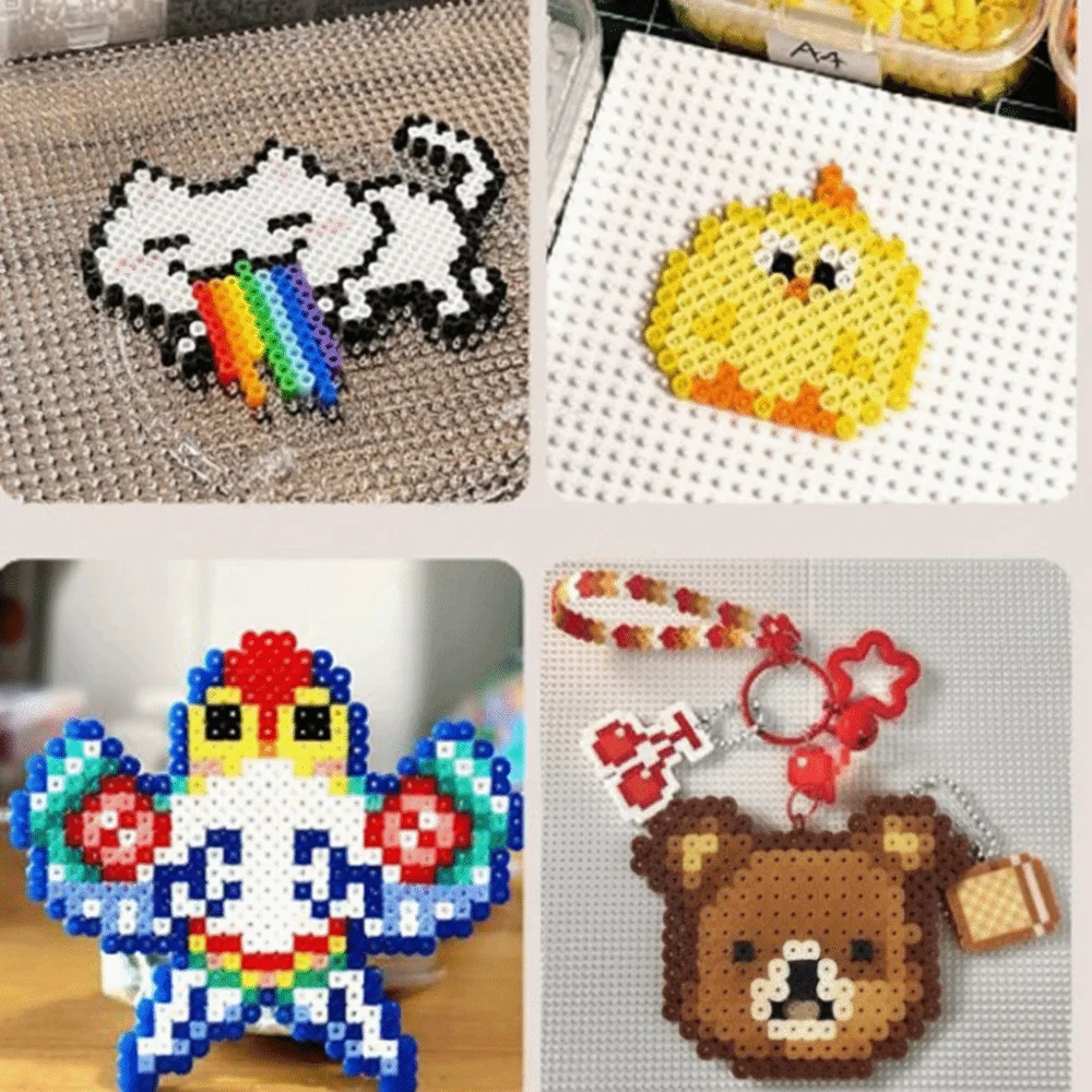 Ferramenta Multifuncional Educacional de Alta Qualidade para Miçangas Perler, Fusion Beans e Pen, com Agulhas Duplas e Pinça, Feita à Mão