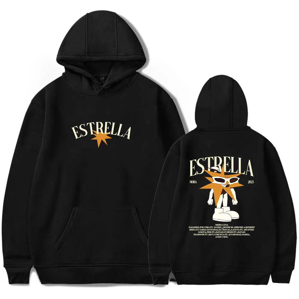 Mora Estrella World Tour Felpa con cappuccio vintage anni '90 Felpa unisex Harajuku Hip-hop Streetwear Primavera e autunno Capispalla Moda