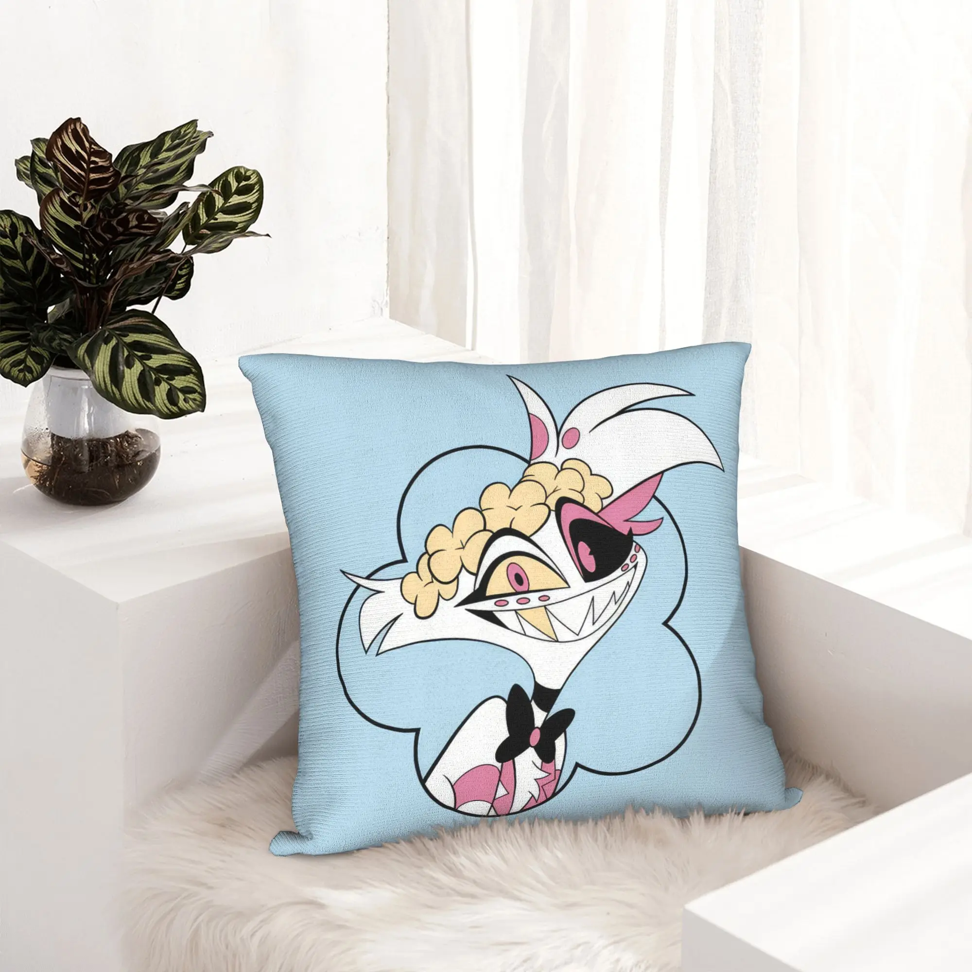 Hazbins Hotels Cute Angel Dust Pillowcase Double-sided Printing Cushion Cover Decorative  Pillow Case Cover Chair Square