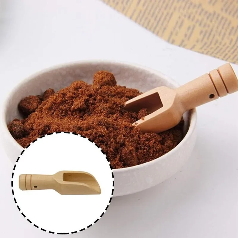 Tea Spoon Scoop Small Salt Shovels Mini Scoop Wooden Teaspoon Milk Powder Scoops Teaware Accessories Spoon