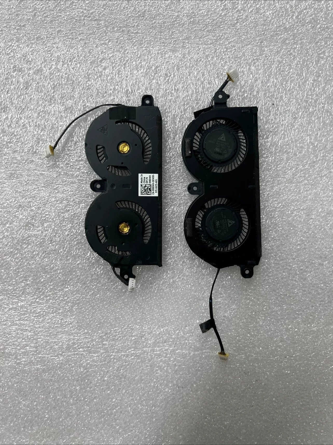 Original For Dell XPS13 9370 9380 P82G Cooling Fan 0980WH ND55C19 - 16M01 Laptop Repair Internal Part