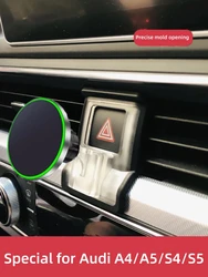 For Audi A4 B9 A5 2017-2024 Phone Holder Stand Mount Air Vent Mount 360 Degree Rotate GPS Mobile Holder Magnetic Car Accessories