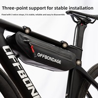 OFFBONDAGE 2L Bicycle Bag Bike Triangle Bag Cycling Top Tube Front Frame Bag Waterproof MTB Road Pannier Bicycle Under Tube Bag