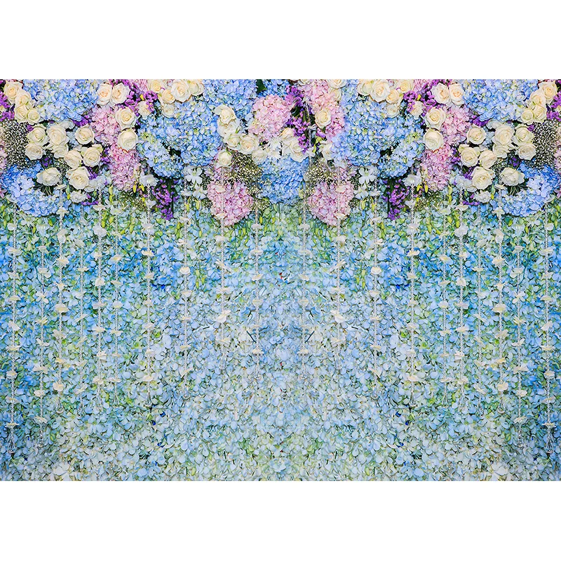 Fondo de pared de flores rojas y rosas para decoración, telón de varios colores para el Día de San Valentín, ramo, Escena de boda, FL-02 de fondo