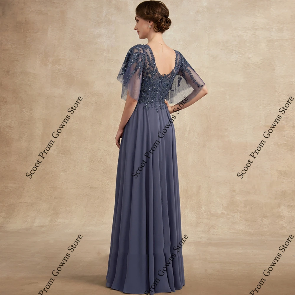 Vestidos De moda para madre De novia con gasa, media manga, vestidos De fiesta De boda para mujer, novedad De verano 2025, bata De playa