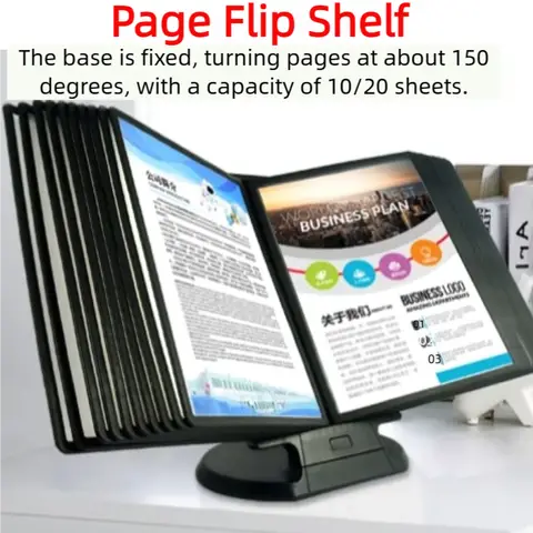 플립 주최자 데스크탑 뷰 포켓 A4 슬로프 30도 디스플레이 양면 투명 무광택 표면 프로모션 독서 스탠드