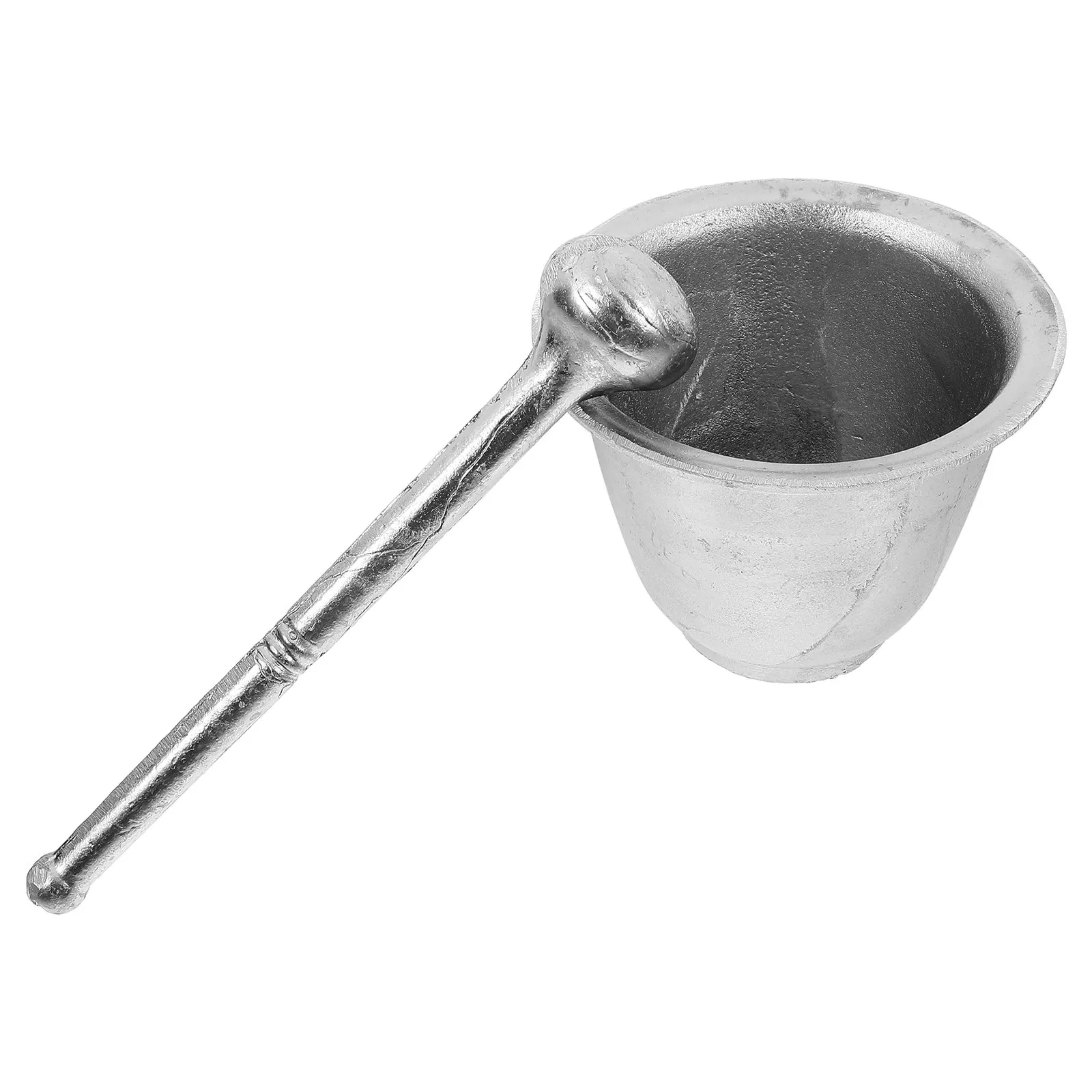 1Set Aluminum Garlic Grinder Pestle and Mortar Bowl for Crushing Ginger Spices Supplements Kitchen Grinding Tool Ergonomic