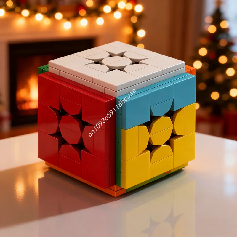 

154 шт. MOC масштаб Рубик S Cube Gear настольная модель здания рождественские подарки блоки сборка DIY креативные игрушки идея кирпич дети