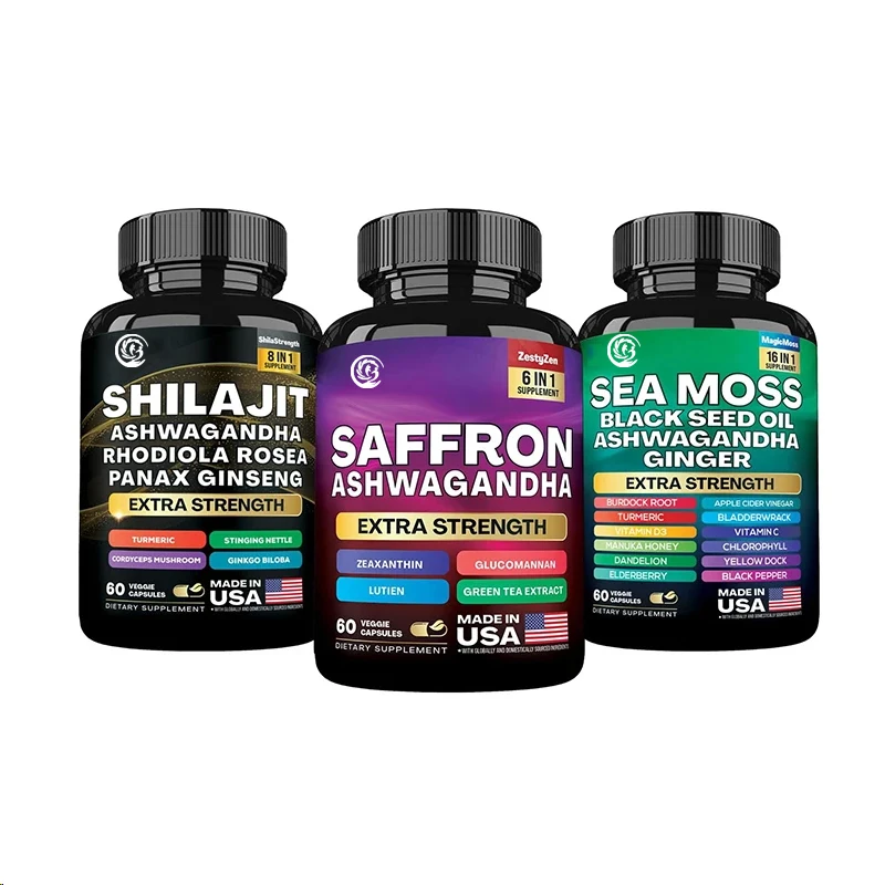 Contains seaweed, black seed oil, saffron Shilajit,Rhodiola, ginseng, etc. Combining nutrition and herbal extracts