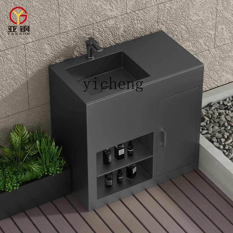 

w8- Stainless Steel Bathroom Cabinet Integrated Basin Washbasin Cabinet Combination Toilet Washstand