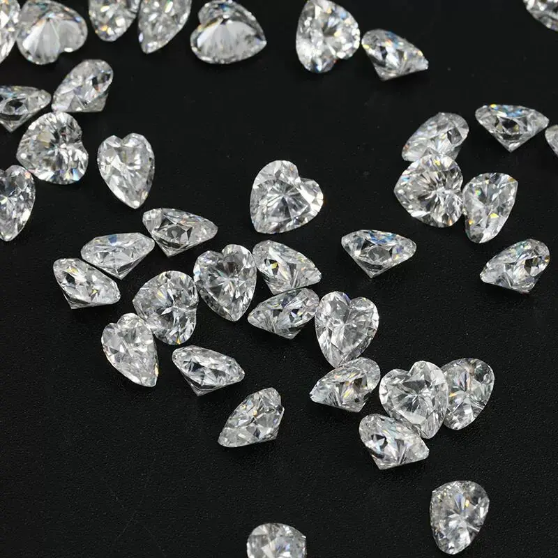 6pcs A Lot High Grade Moissanite Diamond Excellent Cut Heart 4.5*4.5mm Good Fire Synthetic Loose Stone For Jewelry Making