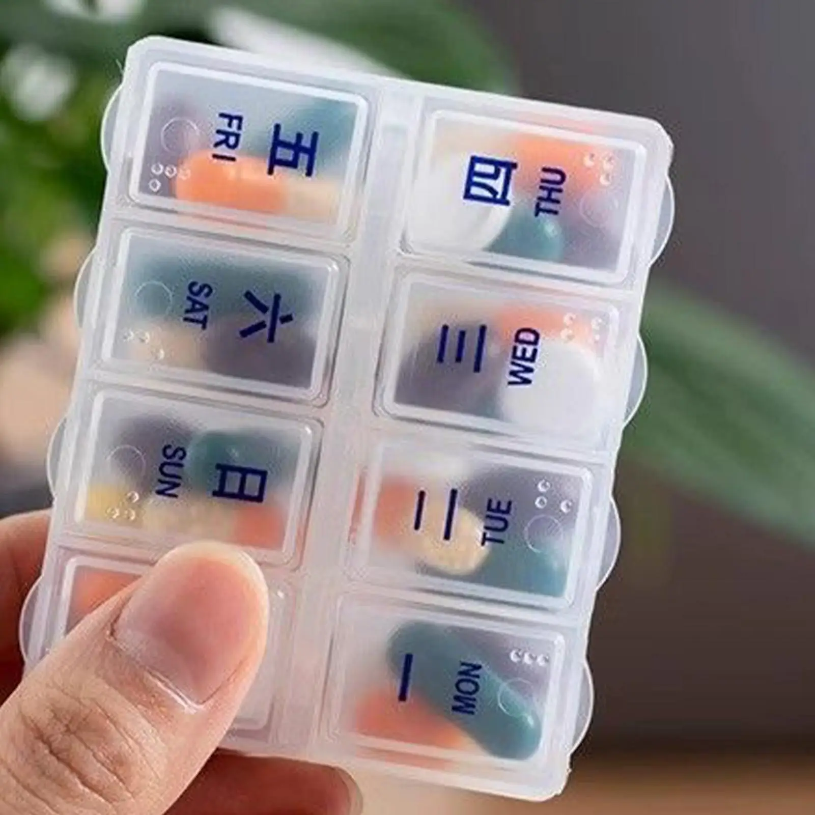 8 Grids Weekly Pill Organizer Pillbox 7-day Medicines Box Supplement Container Travel Portable Pill Cases For The Elder