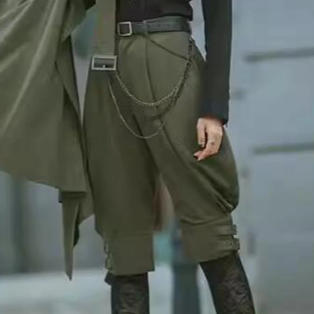 

Vintage Knee Breeches Women Horseman Lolita Punk Pants Bloomers Trousers Retro Curved Knife Pants 2025
