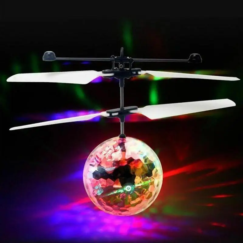 LED Light Luminous Flying Ball Toys Electric Float Flight Balls Electronic Infrared Induction Aircraft Helicopter for Kids Gift