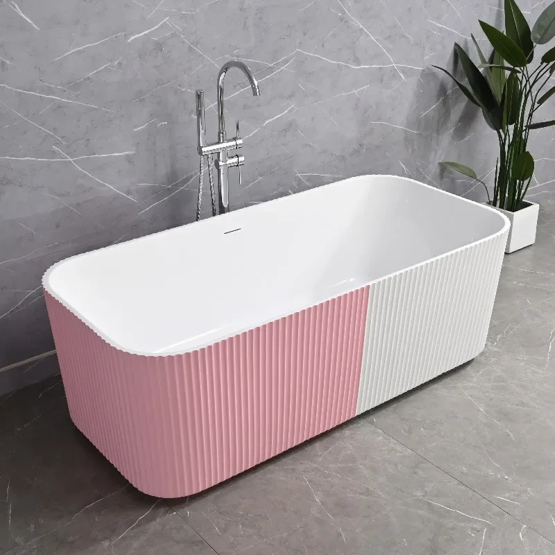 for New Acrylic Bathtub Cream Half Powder Hotel Project Export