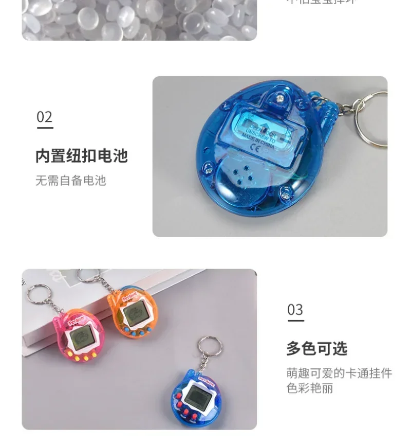 1PCs Transparent Electronic Pets Tamagotchi 90S Nostalgic 168 Pets In One Virtual Cyber Digital Pet Toys Pixel Funny Play Toys