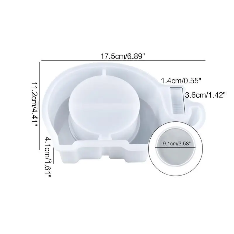 

R1WE Resin Animal Piggy Silicone Mold Whale Hippo Elephant Piggy Mold Best Christmas Birthday Gift Home Decoration