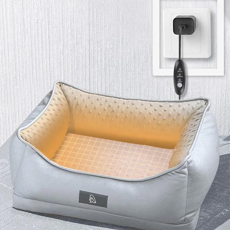 Luxury Dog  warm Nest Dirt-resistant Down Silk Warmful Pet  heating Sofa Bed