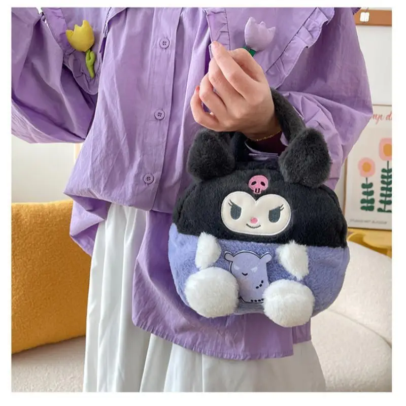 

sanrio Child cartoon storage bag girl Kuromi Anime Kawaii lightweight fashionable travel storage bag miscellaneous coin wallet
