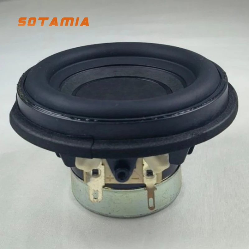 SOTAMIA 1Pcs 3.5 Inch Subwoofer 4 Ohm 35W Super Bass Speaker ABS Basin Low Frequency Long Stroke Audio HIFI Power Loudspeaker