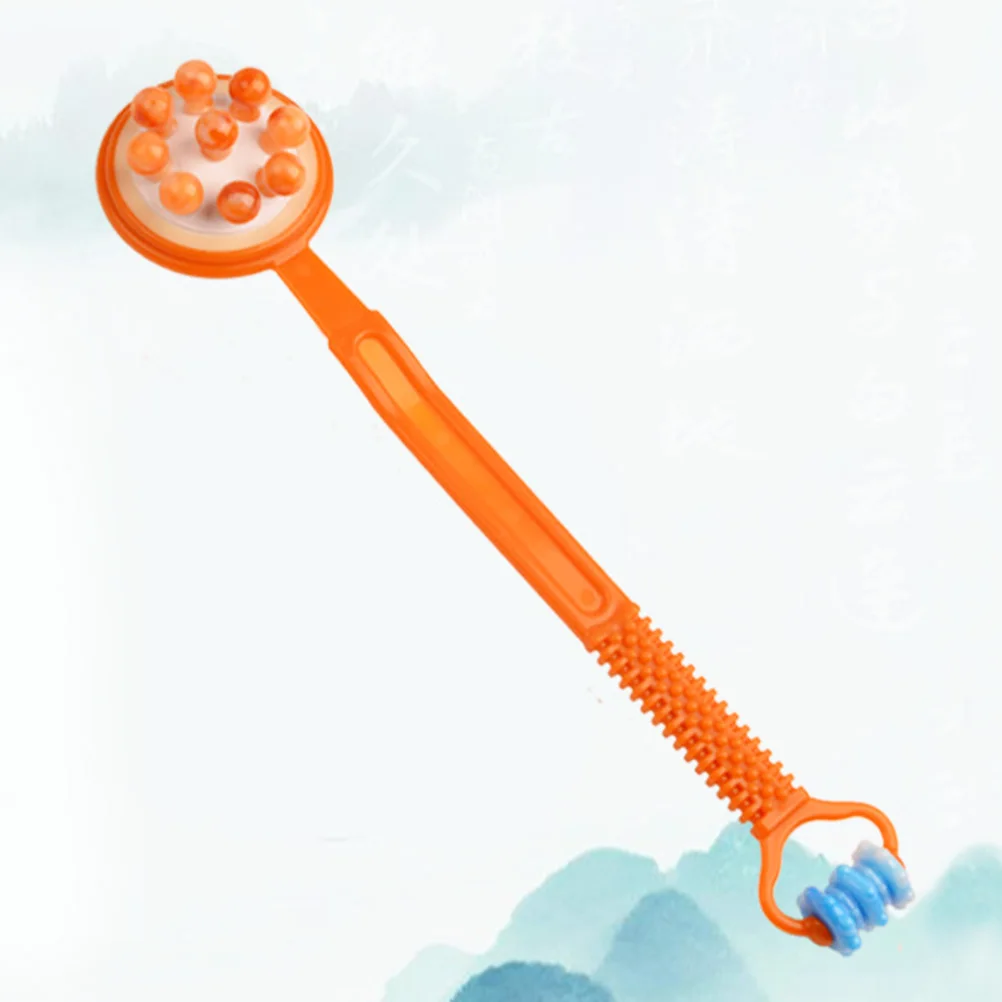 

2pcs Massage Hammer Long Handle Plastic Roller Ball Therapy Hammer For Neck Shoulder Back Multifunctional Portable Massage Stick