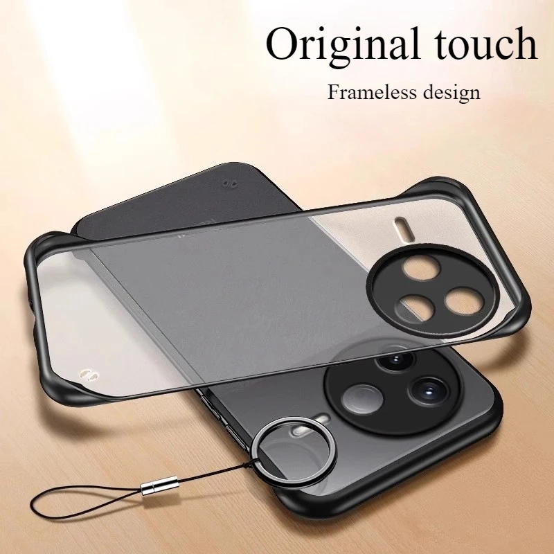

For Xiaomi Poco F7 Pro Poco F7 Ultra F6 Pro 5G Case Frameless Case Matte TPU+PC Protective Clear Shell With Ring