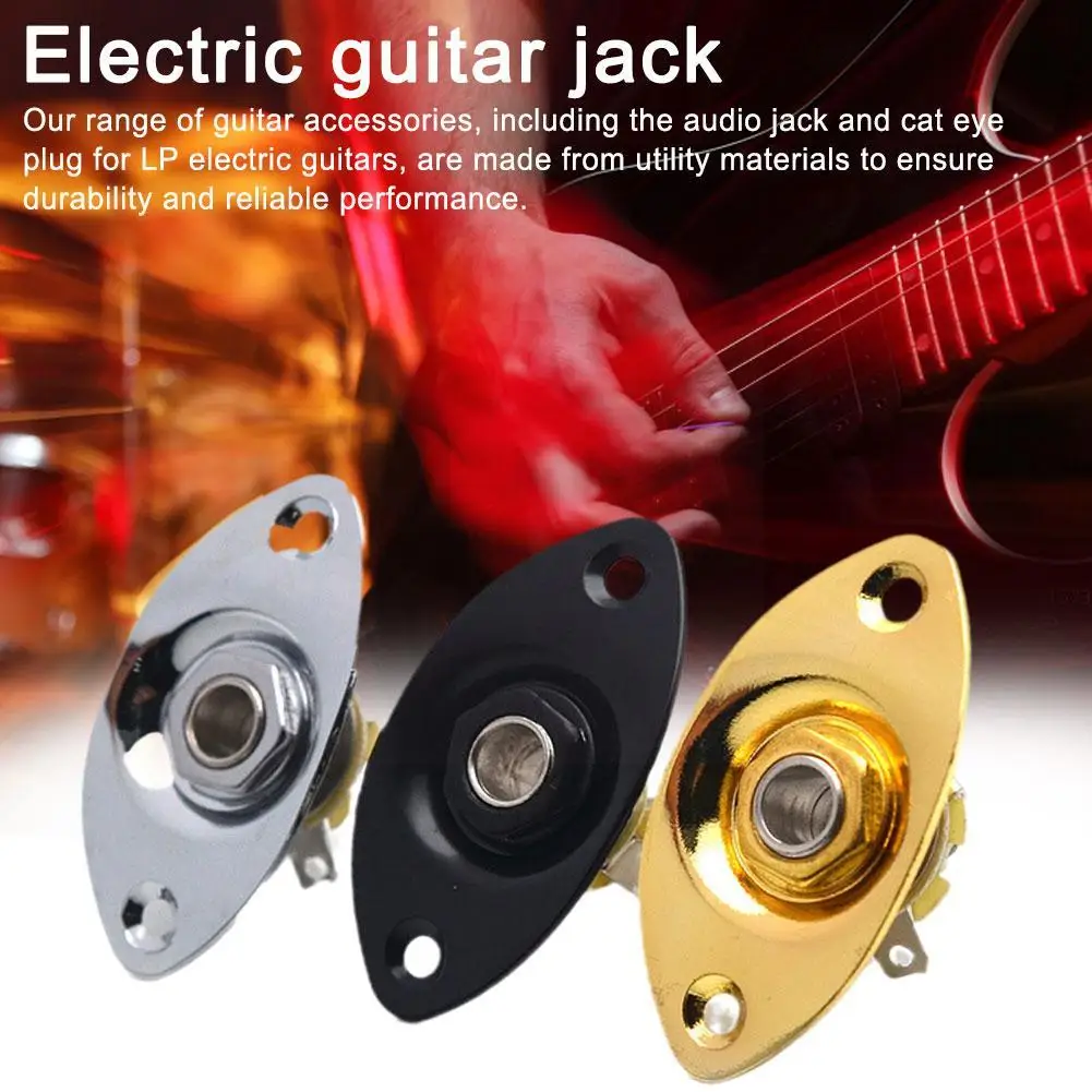 Electric Guitar Pickup Oval Output Jack Plate Jackplate Socket Jack For Electric Guitar Accesorios Guitarra L3c7