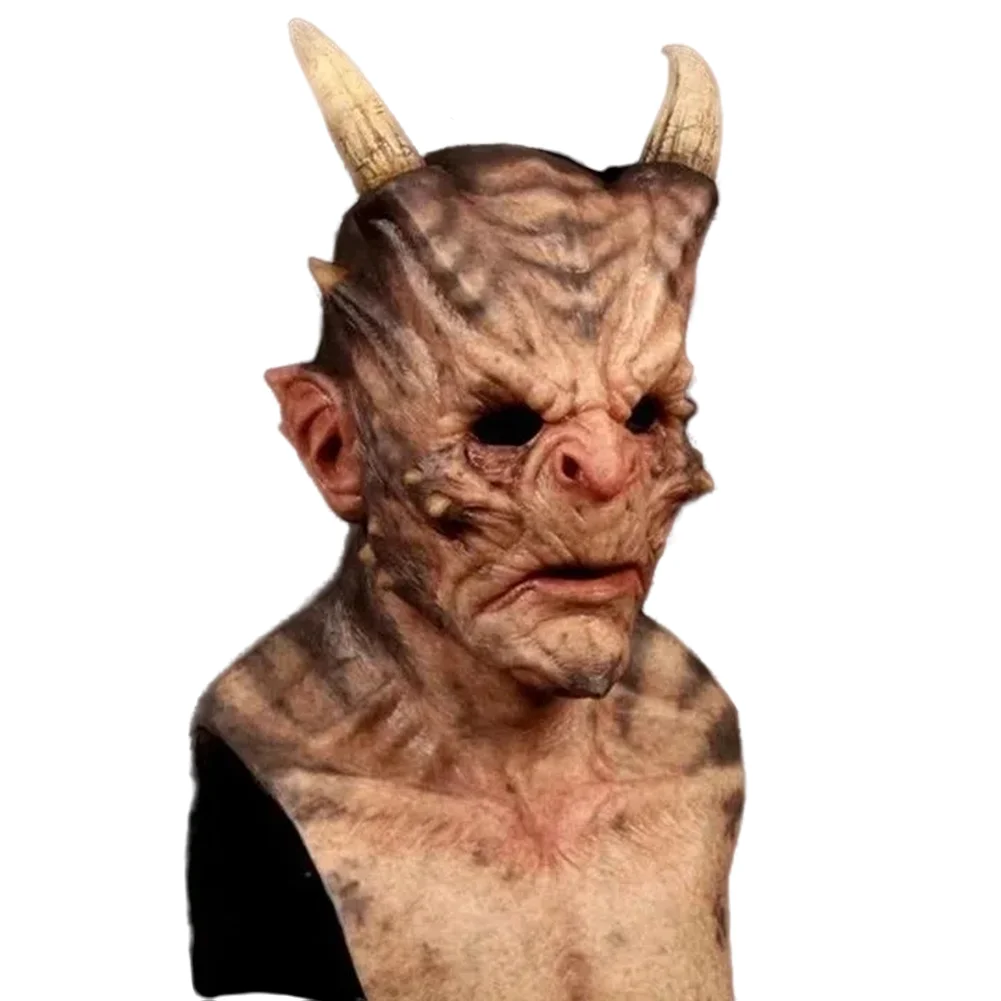 Halloween Horned Warcraft Mask Cracked Tooth Demon 