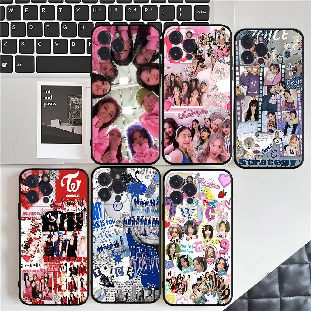 

Kpop T-Twice Phone Case For IPhone 16 17 Air 15 14 13 12 11 Pro Max 16E Plus Fundas