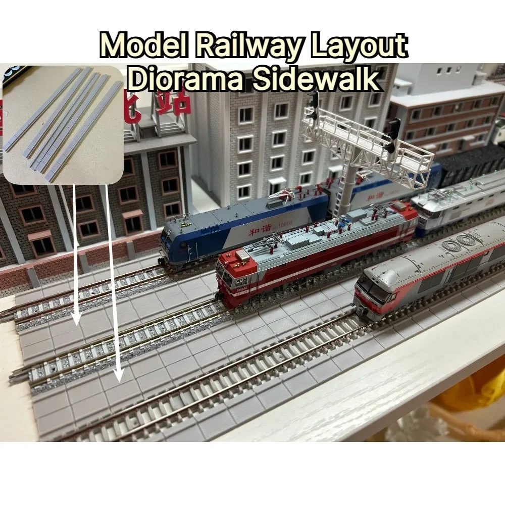 Train Sand Table Landscape Scenery Part custom 20cm Sidewalk N Scale 1/160 Model Railway Layout Diorama City Scene Fitting