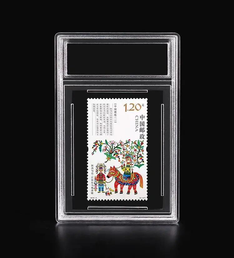 Stamp Display Protection Collection Case Box Small card 47x63mm Postage Stamp Acrylic Holder Wholesale ni153