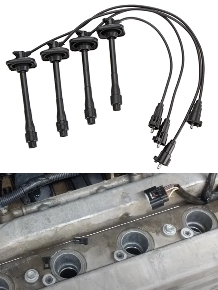 4 szt. Przewodów świece zapłonowe zapłonowych do Toyota Camry RAV4 Solara TE58 1997-2001 90919-22400 — zdjęcie 2