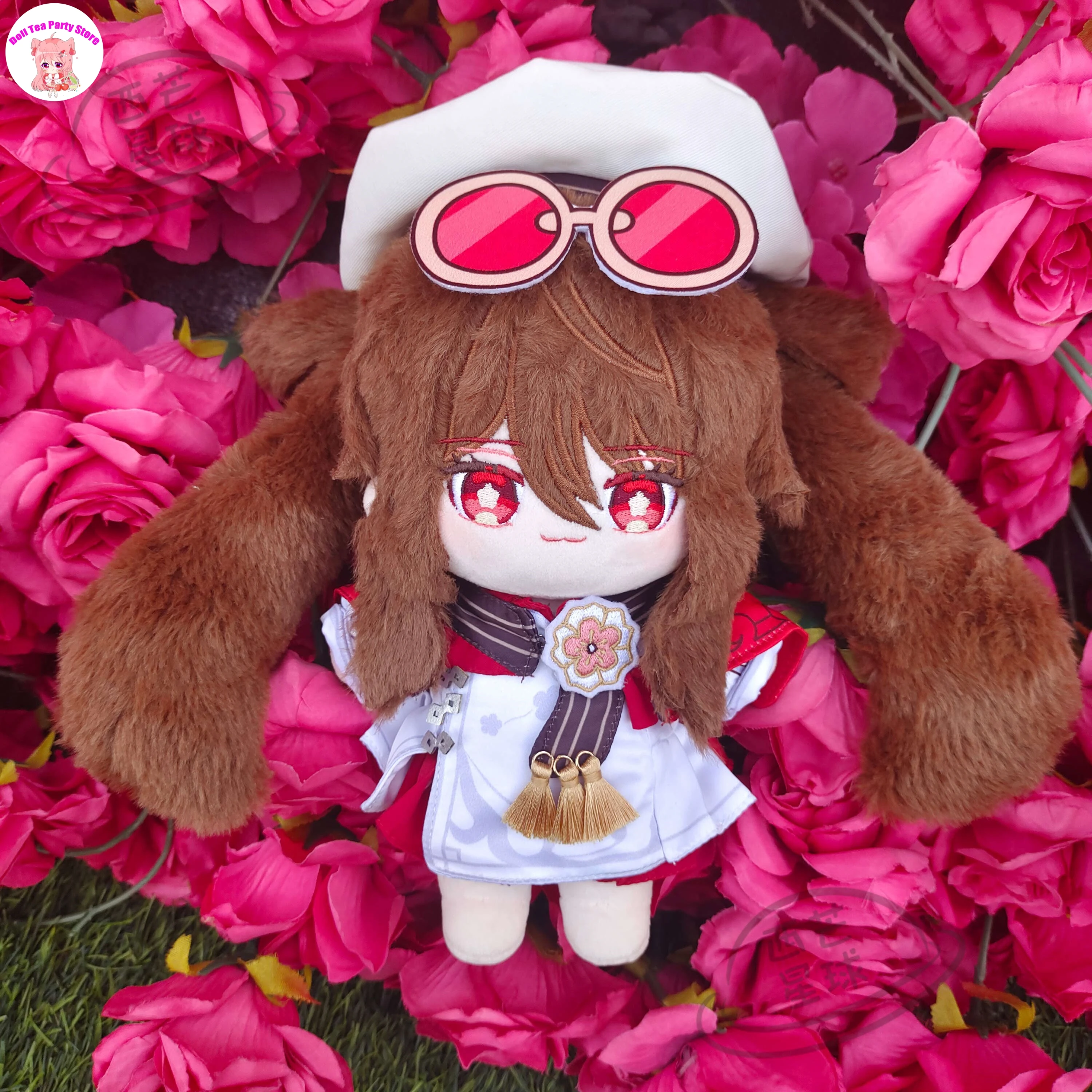 

20cm Anime Doujin Genshin Impact Hu Tao Cute Cotton Doll Plushie Toys Dress Up Toys Plush Stuffed Body With Clothes Plushie Gift